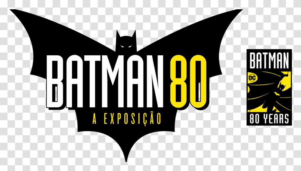 Batman 80 A Chega Ao Memorial Da Amrica Logo 80 Years Of Batman, Label, Word, Alphabet Transparent Png