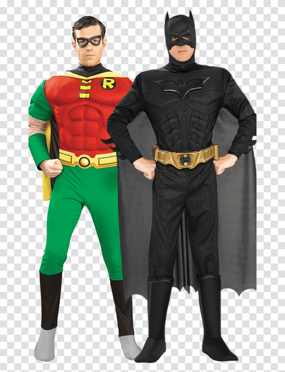 Batman And Robin Couples Costume Batman Dark Knight Costume, Person, Human, Clothing, Apparel Transparent Png
