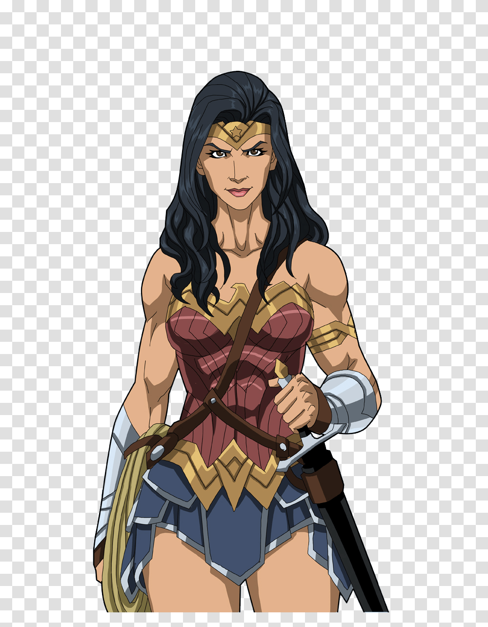 Batman And The Justice League Wiki Wonder Woman Muscle, Costume, Person, Human, Comics Transparent Png