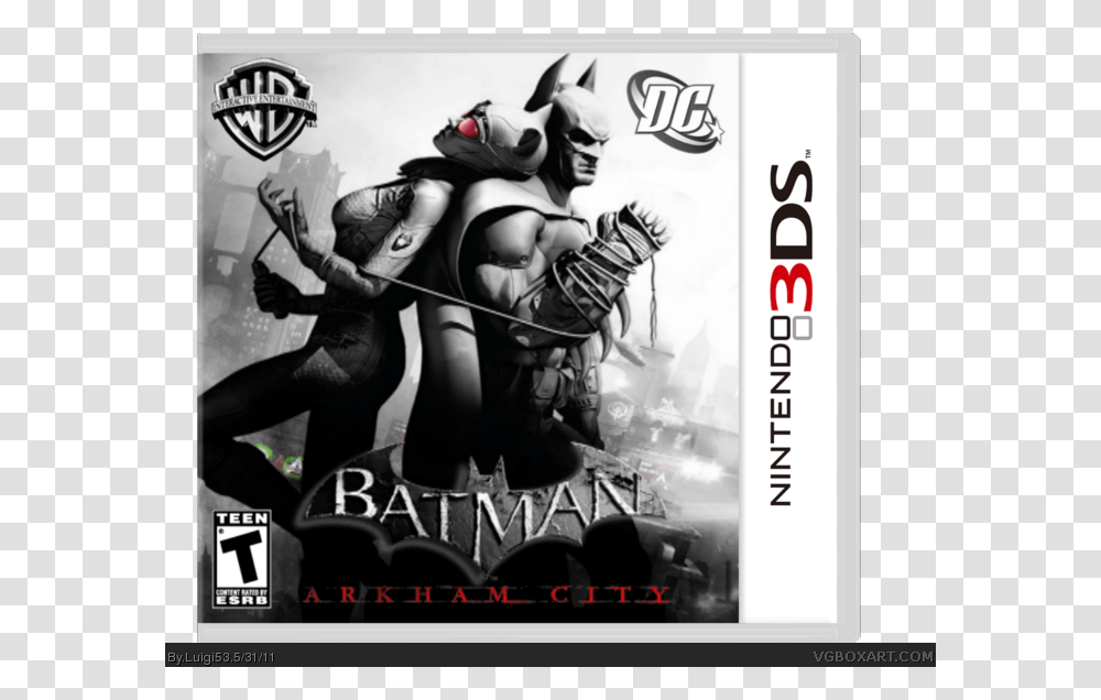 Batman Arkham City Nintendo, Poster, Advertisement, Person, Human Transparent Png