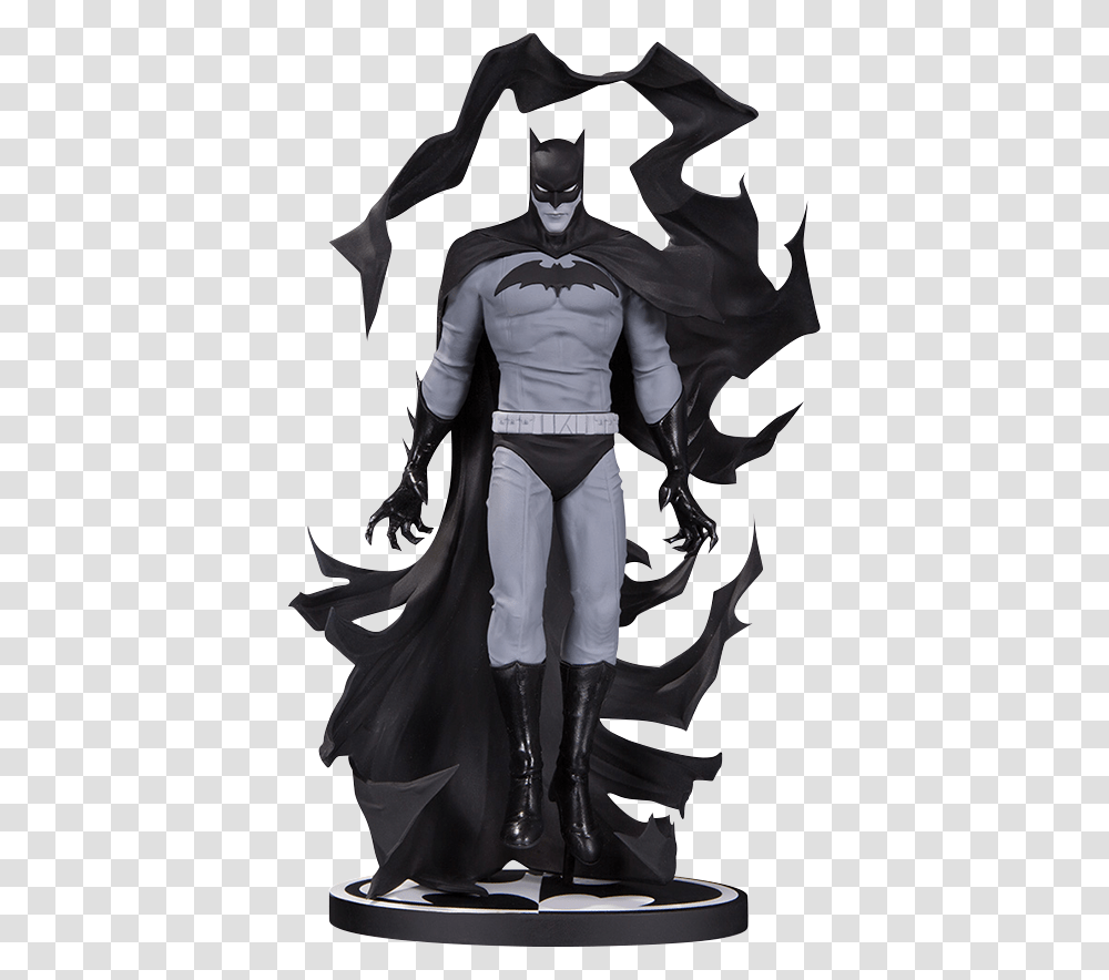 Batman Black Amp White Statue By Becky Cloonan, Person, Human, Costume Transparent Png