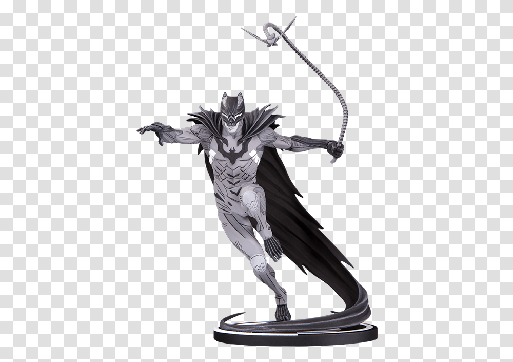 Batman Black And White Statue By Kenneth Rocafort, Person, Human, Sport, Sports Transparent Png