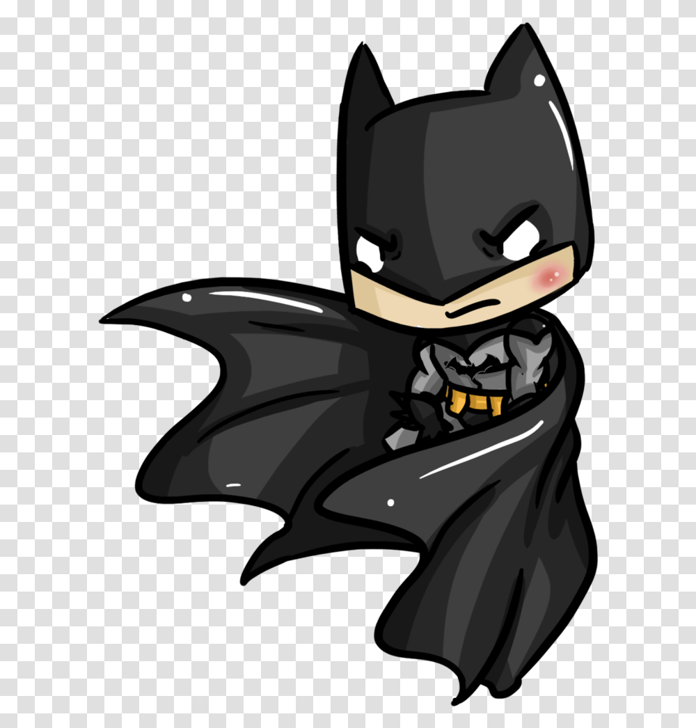 Batman Chibi And Batman Chibi Image Cartoon Cute Batman, Helmet, Apparel Transparent Png