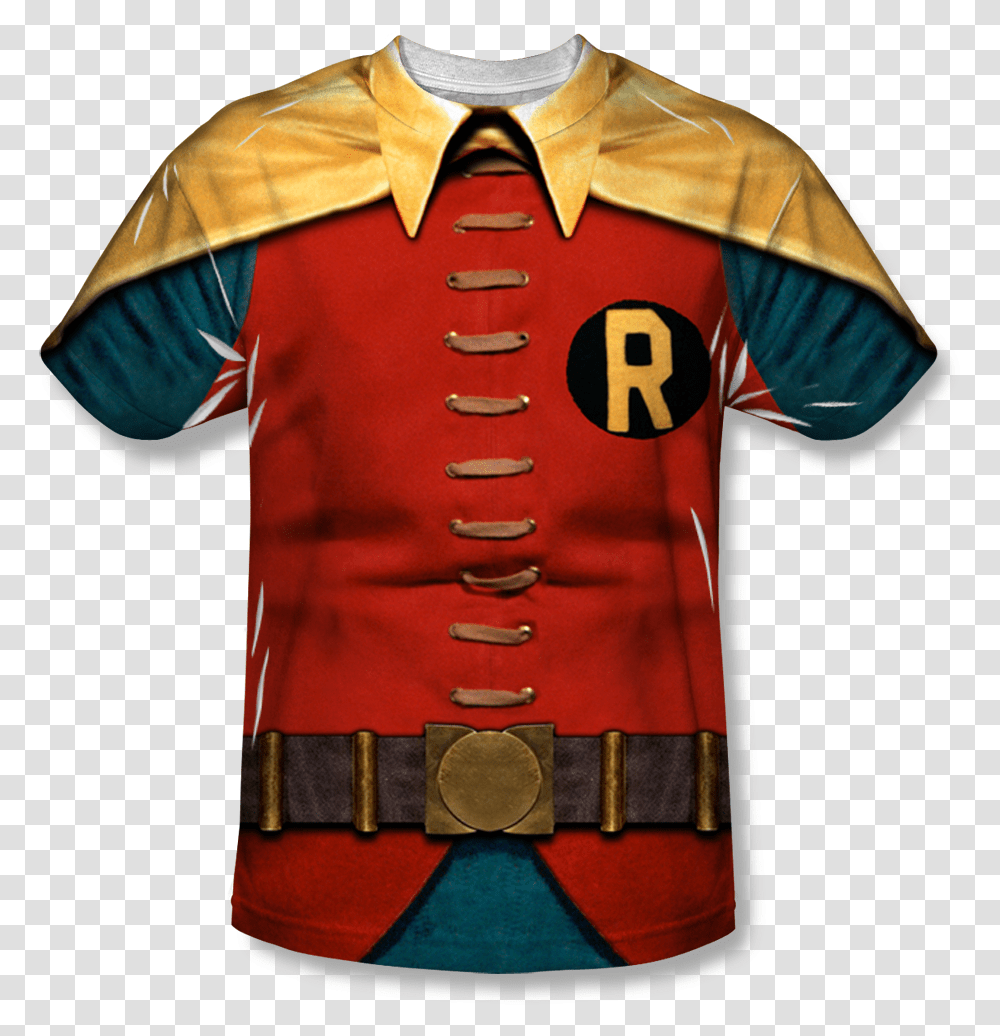 Batman Classic Tvrobin Costume Batman Robin T Shirt, Apparel, Jersey, Logo Transparent Png