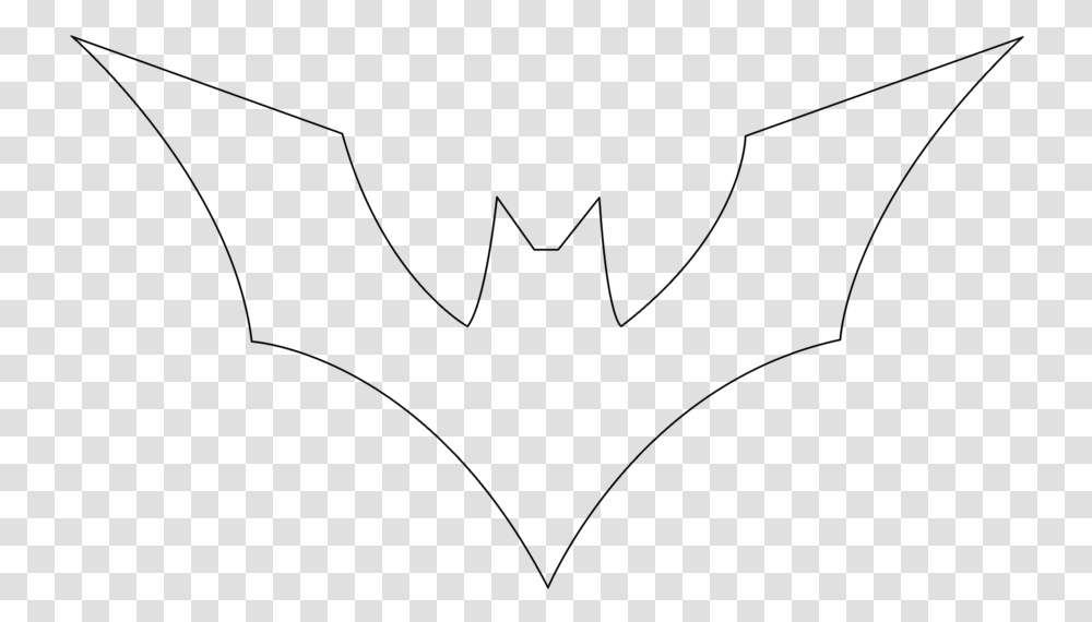 Batman Clipart Sketches Batman Beyond Logo Outline, Gray, World Of Warcraft Transparent Png