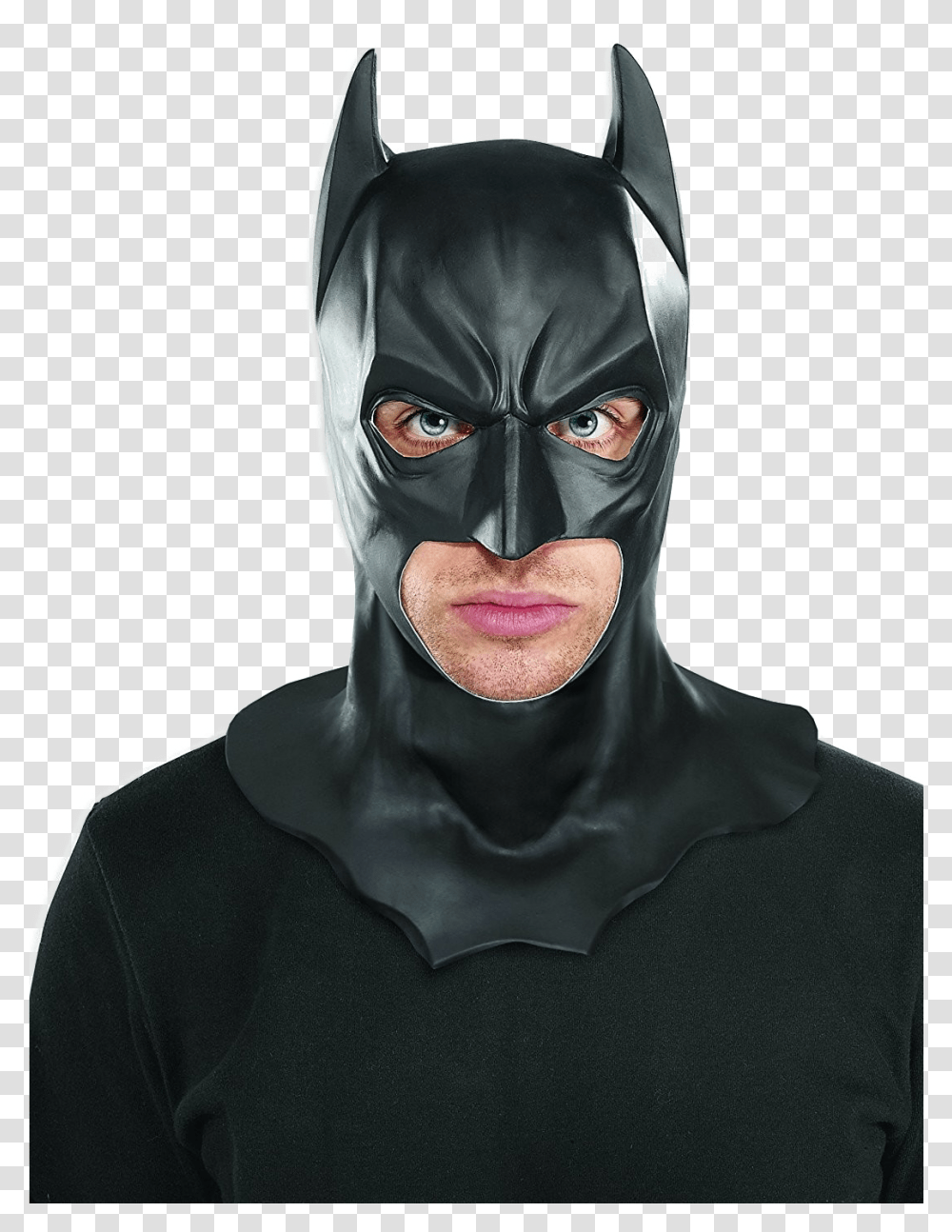 Batman Dark Knight Dark Knight Batman Cowl, Hood, Apparel, Person Transparent Png