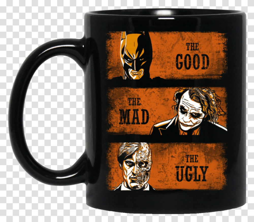 Batman Dark Knights Joker Mug The Good The Bad The Harry Potter Teacher Mug, Coffee Cup, Person, Human, Stein Transparent Png