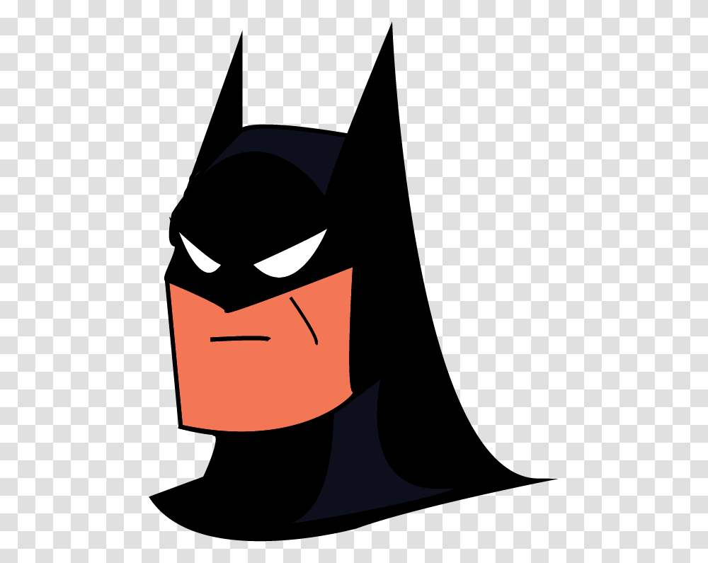 Batman Face Cartoon, Silhouette, Ninja Transparent Png