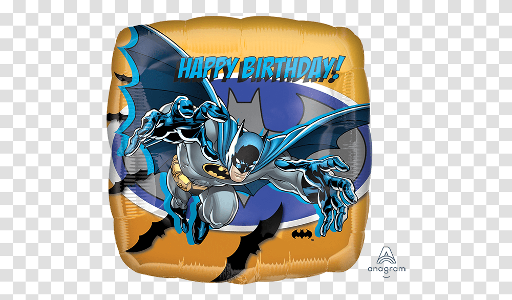 Batman Happy Birthday Balloon Happy Birthday Batman Bonny, Helmet, Clothing, Apparel, Food Transparent Png