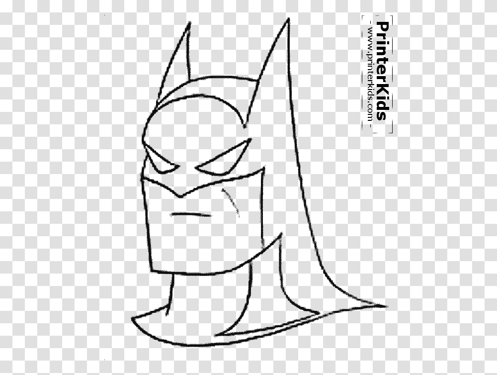 Batman Head Batman Coloring Pages For Kids, Drawing Transparent Png