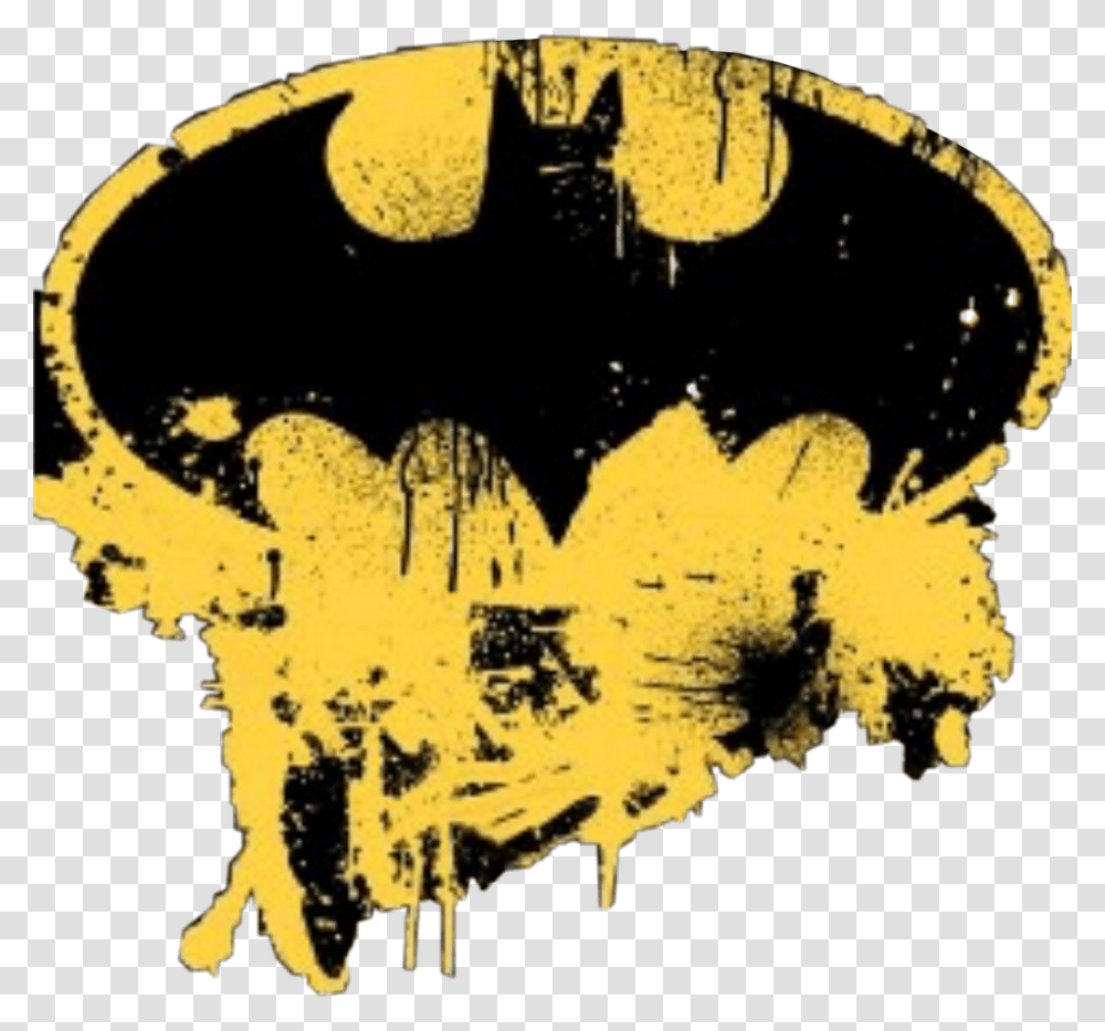 Batman Logo Paint Splatter, Poster, Advertisement Transparent Png