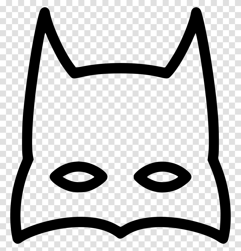 Batman Mask Batman Mask Black And White, Stencil, Face Transparent Png
