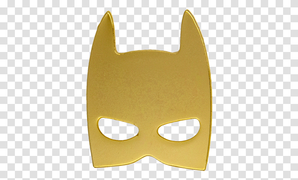 Batman Mask Pin Gold Godertme, Cardboard,  Transparent Png