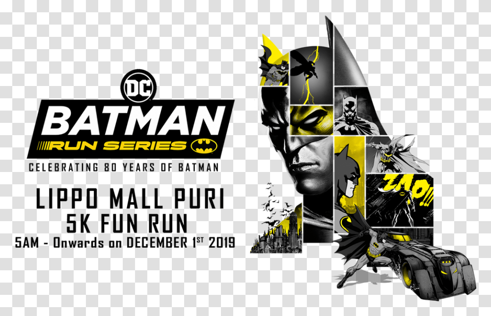 Batman Run 2019, Person, Human, Poster, Advertisement Transparent Png