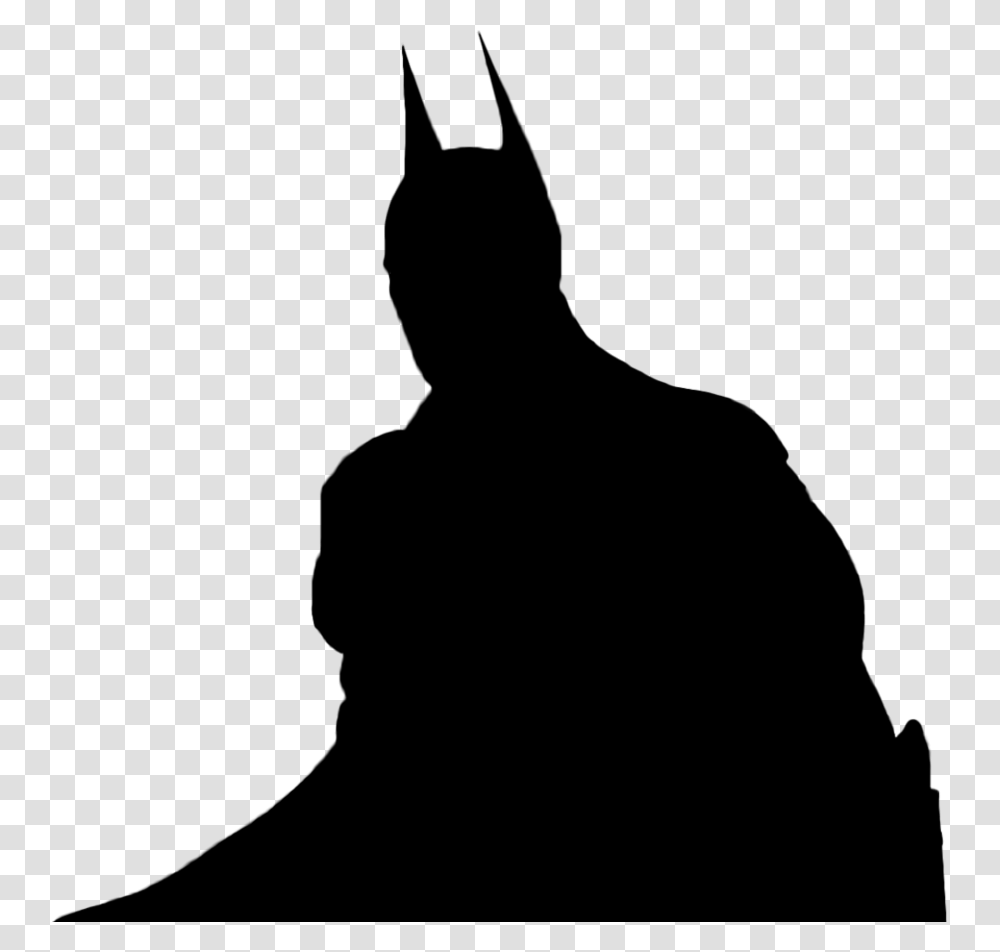 Batman Silhouette, Gray, World Of Warcraft Transparent Png