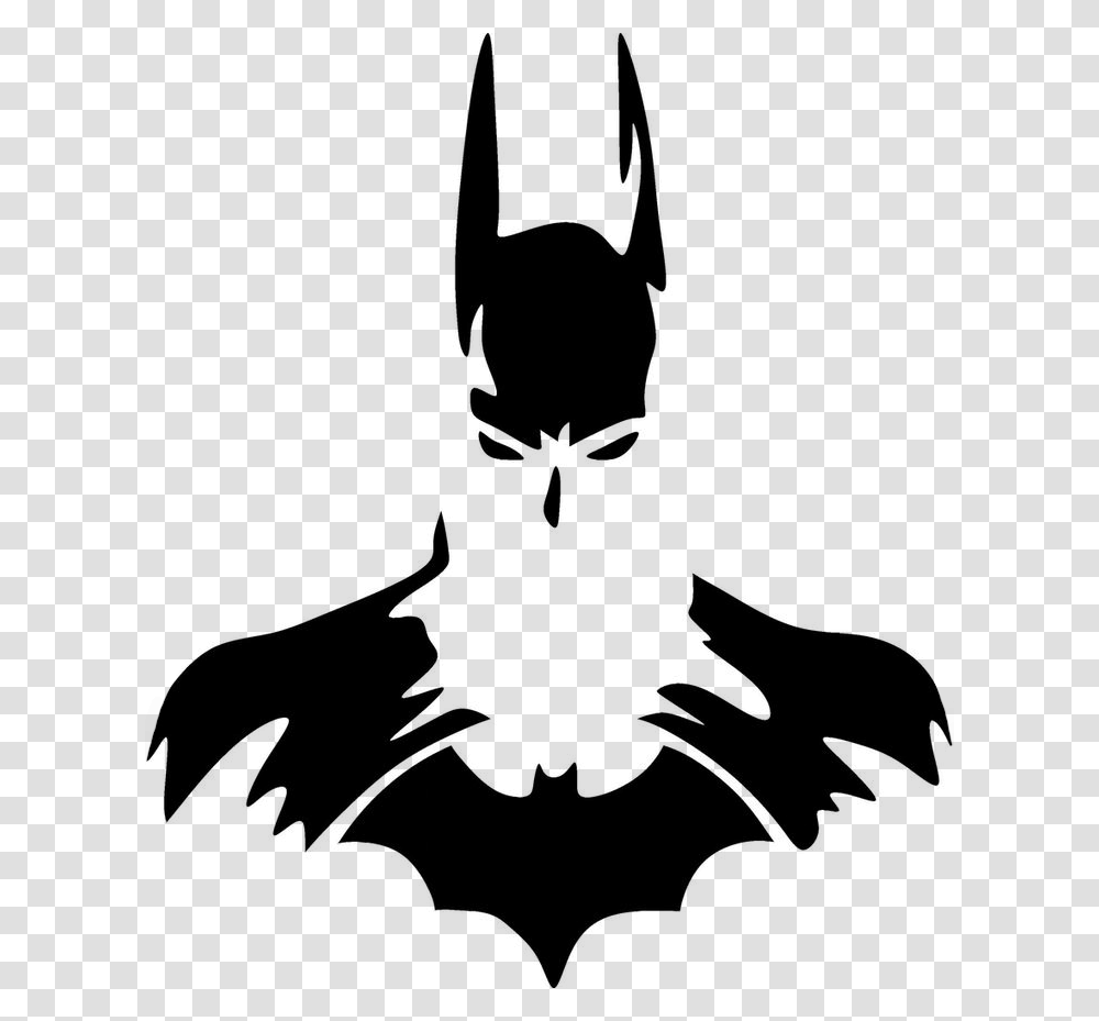 Batman Silhouette, Stencil Transparent Png