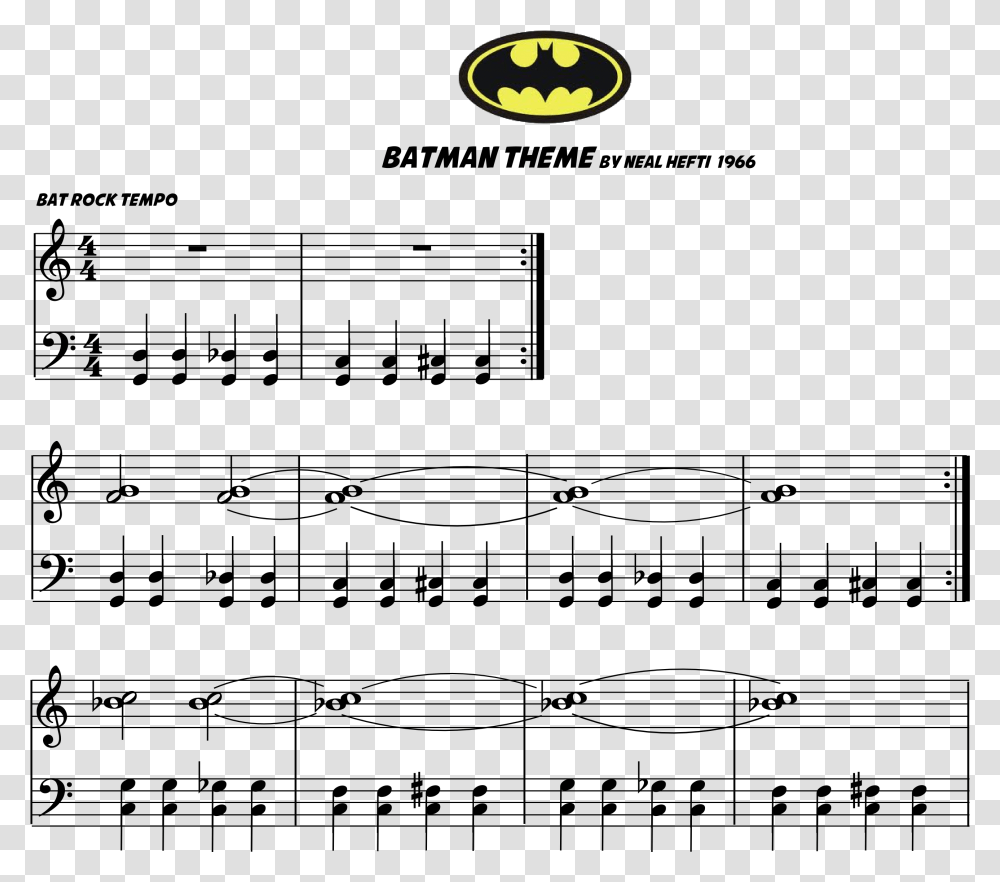 Batman Song Teclado Musical, Pac Man, Batman Logo Transparent Png
