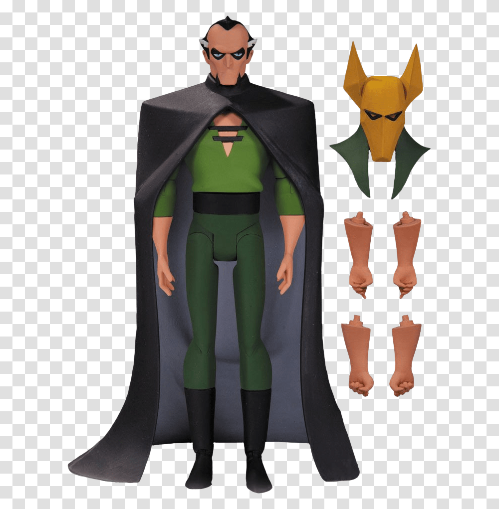 Batman The Animated Series Ra's Al Ghul Figure, Cape, Sleeve, Green Transparent Png