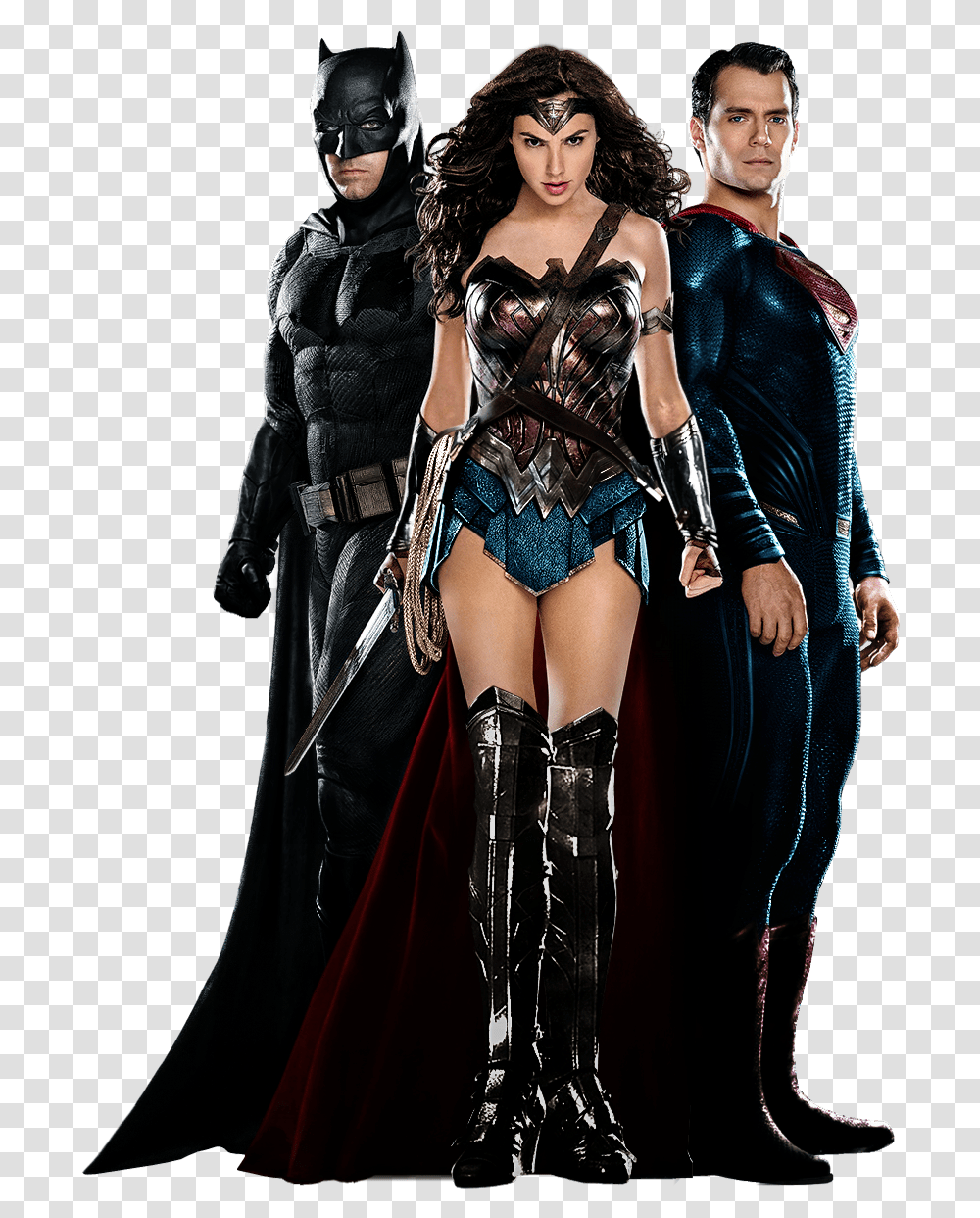 Batman V Superman Dawn Of Justice Batman Superman Wonder Woman, Clothing, Costume, Person, Footwear Transparent Png