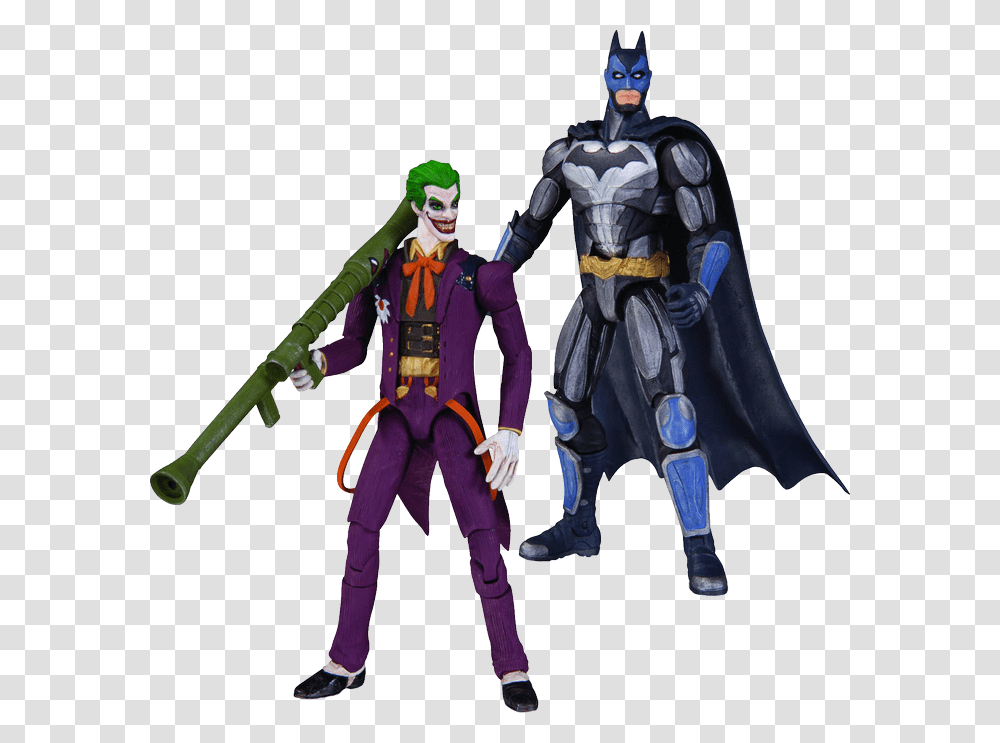 Batman Vs Joker Action Figure 2 Pack Injustice Joker Action Figure, Costume, Person, Human, Ninja Transparent Png