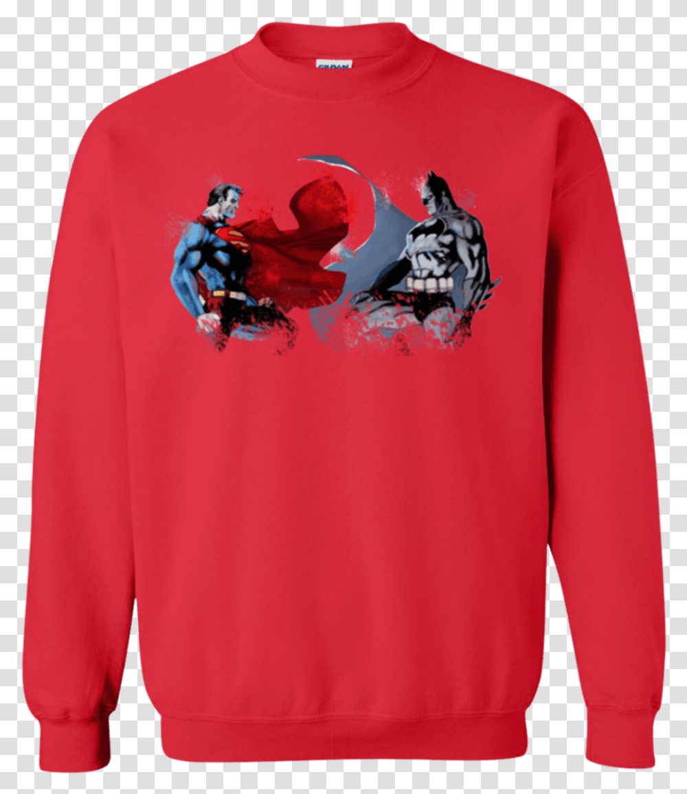 Batman Vs Superman Crewneck Sweatshirt Supreme X Nike Sweater, Apparel, Sleeve, Long Sleeve Transparent Png