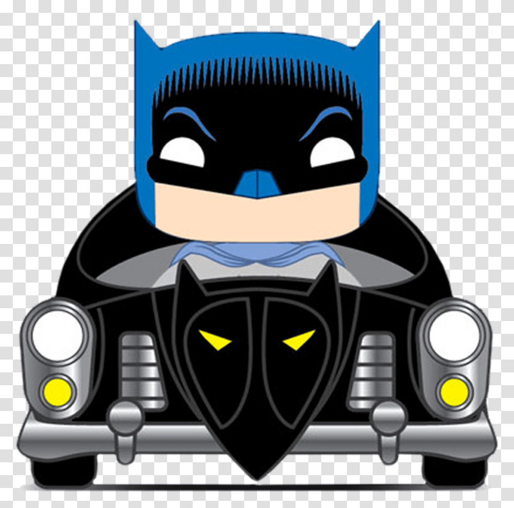 Batman With 1950 Batmobile 80th Anniversary Pop Rides London Fair Toy Batman Funko, Label, Light Transparent Png