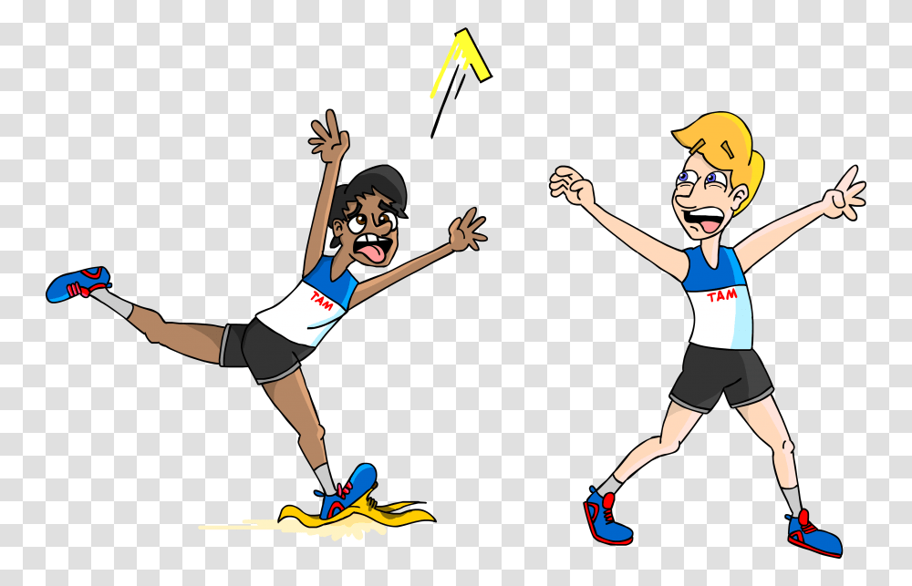 Baton Run Cartoon, Person, Juggling, People, Sport Transparent Png