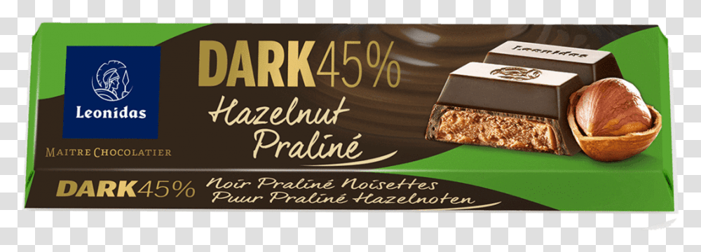 Batons Dark Chocolate With Hazelnut Praline 6 X, Dessert, Food, Fudge, Bread Transparent Png