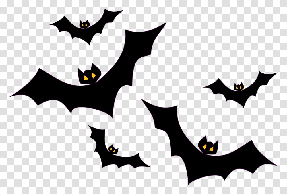 Bats Flying Flight Halloween Black Birds Mammals Halloween Decorations, Pattern Transparent Png