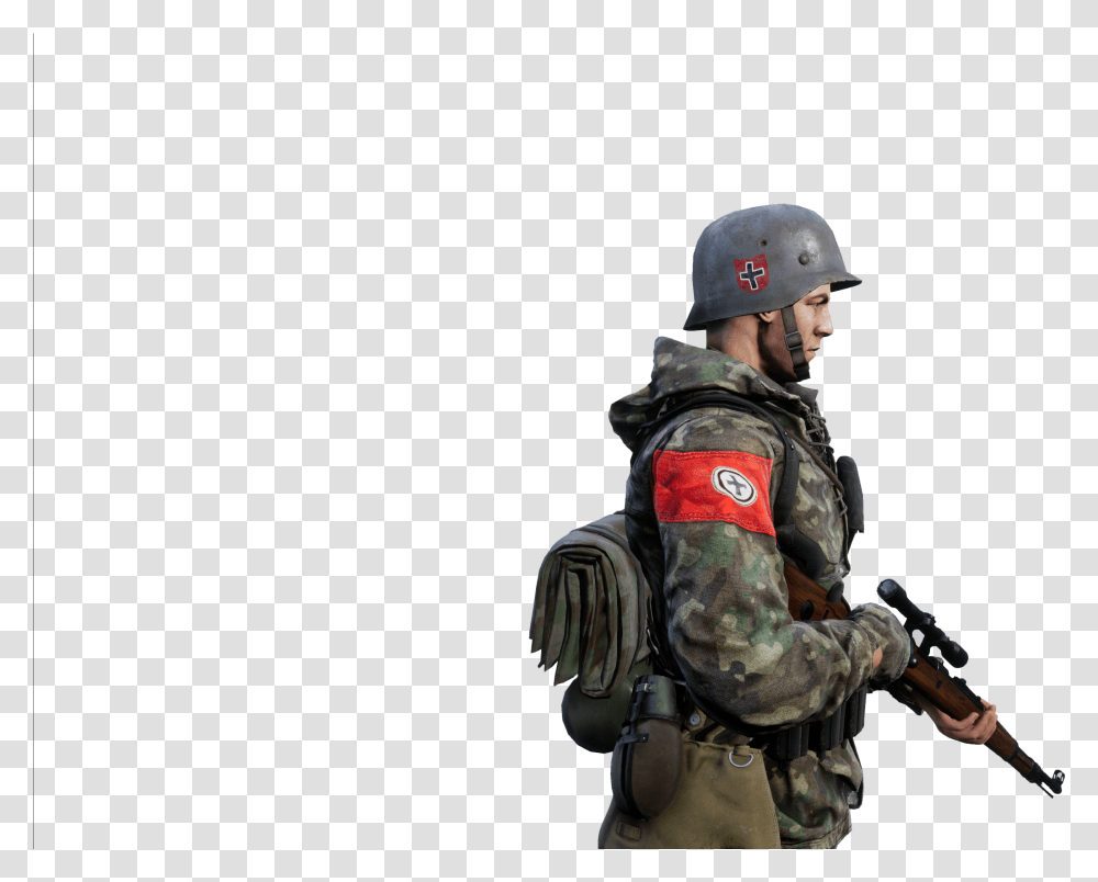 Battalion 1944 Player, Person, Military, Military Uniform, Helmet Transparent Png