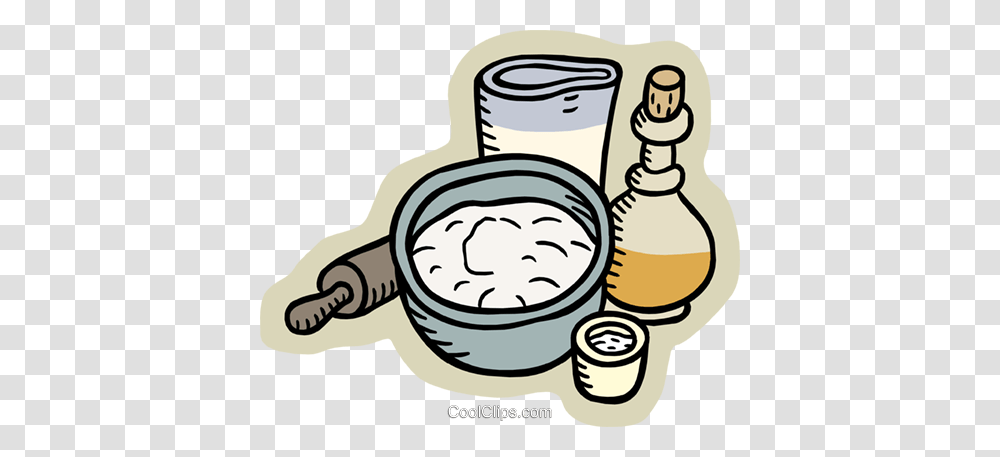 Batter And Ingredients Royalty Free Vector Clip Art Illustration, Tin, Bowl, Can Transparent Png