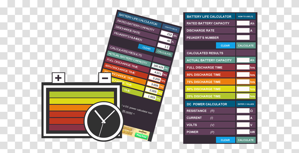 Battery Calculator About Graphic Design, Paper, Advertisement, Flyer Transparent Png