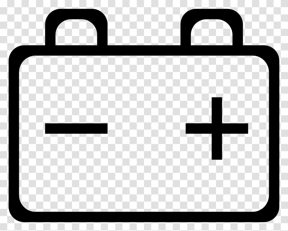 Battery With Positive And Negative Poles Icon Free, Briefcase, Bag, First Aid Transparent Png