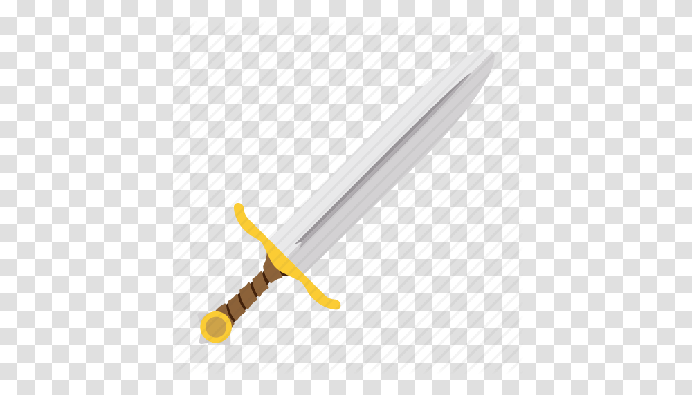 Battle Cartoon Medieval Military Steel Sword Weapon Icon, Knife, Blade, Weaponry, Dagger Transparent Png