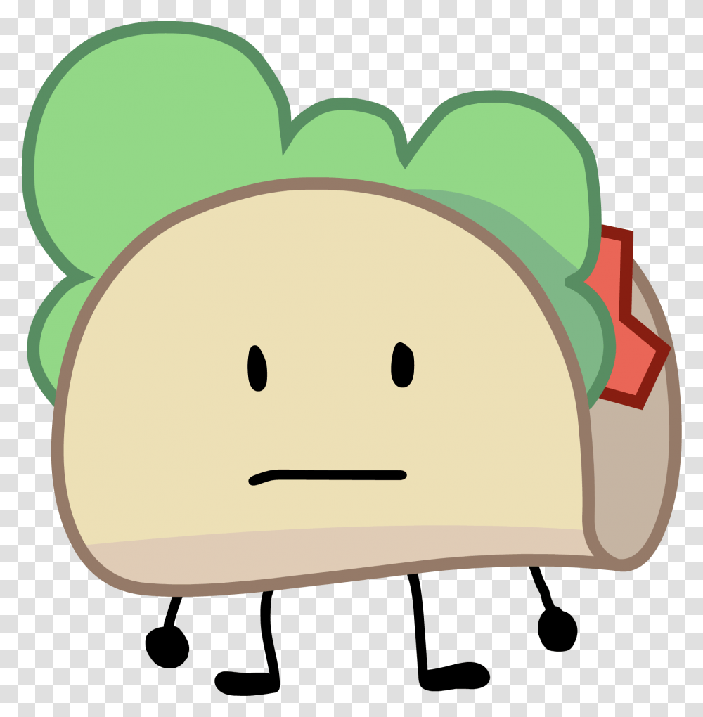 Battle For Dream Island Wiki Bfb Taco Asset, Cushion, Word, Hat Transparent Png