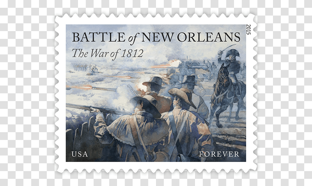 Battle Of New Orleans Stamp, Postage Stamp, Poster, Advertisement, Person Transparent Png