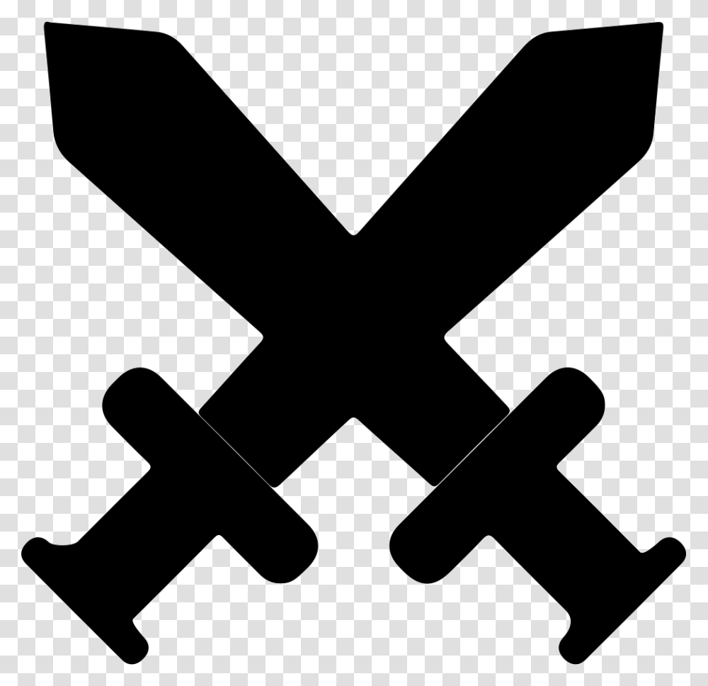 Battle Swords Icon Free, Axe, Tool, Stencil Transparent Png