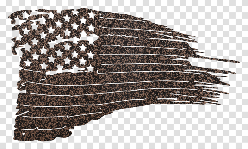 Battle Worn FlagClass Lazyload Lazyload Fade In Tattered Metal American Flag, Rug, Outdoors, Soil, Rock Transparent Png