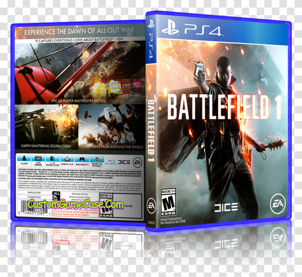 Battlefield 1 Ps4 Cover, Person, Human, Poster, Advertisement Transparent Png