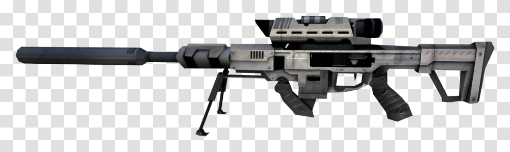 Battlefield 2142 Sniper Rifle, Gun, Weapon, Weaponry, Machine Gun Transparent Png