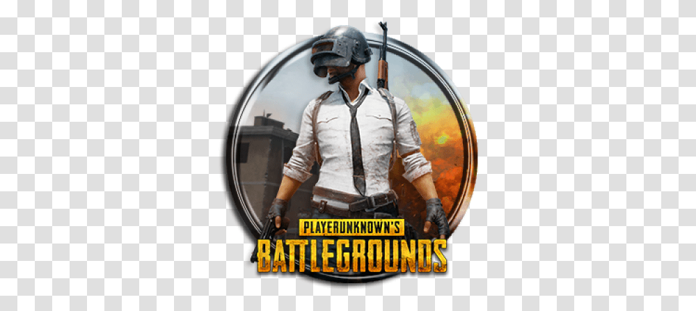 Battlegrounds Pubg Game Logo, Helmet, Clothing, Person, Poster Transparent Png