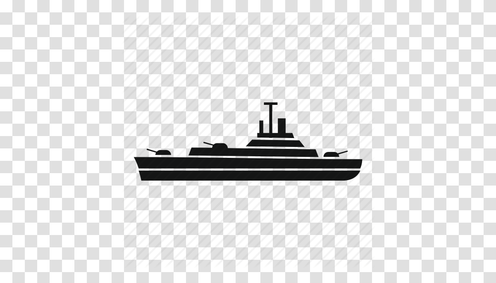 Battleship Boat Military Sea Ship War Warship Icon, Vehicle, Transportation, Silhouette, Sword Transparent Png
