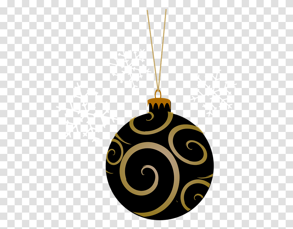 Bauble Black Tree Free Vector Graphic On Pixabay Gold And Black Baubles, Ornament, Pendant, Pattern, Graphics Transparent Png