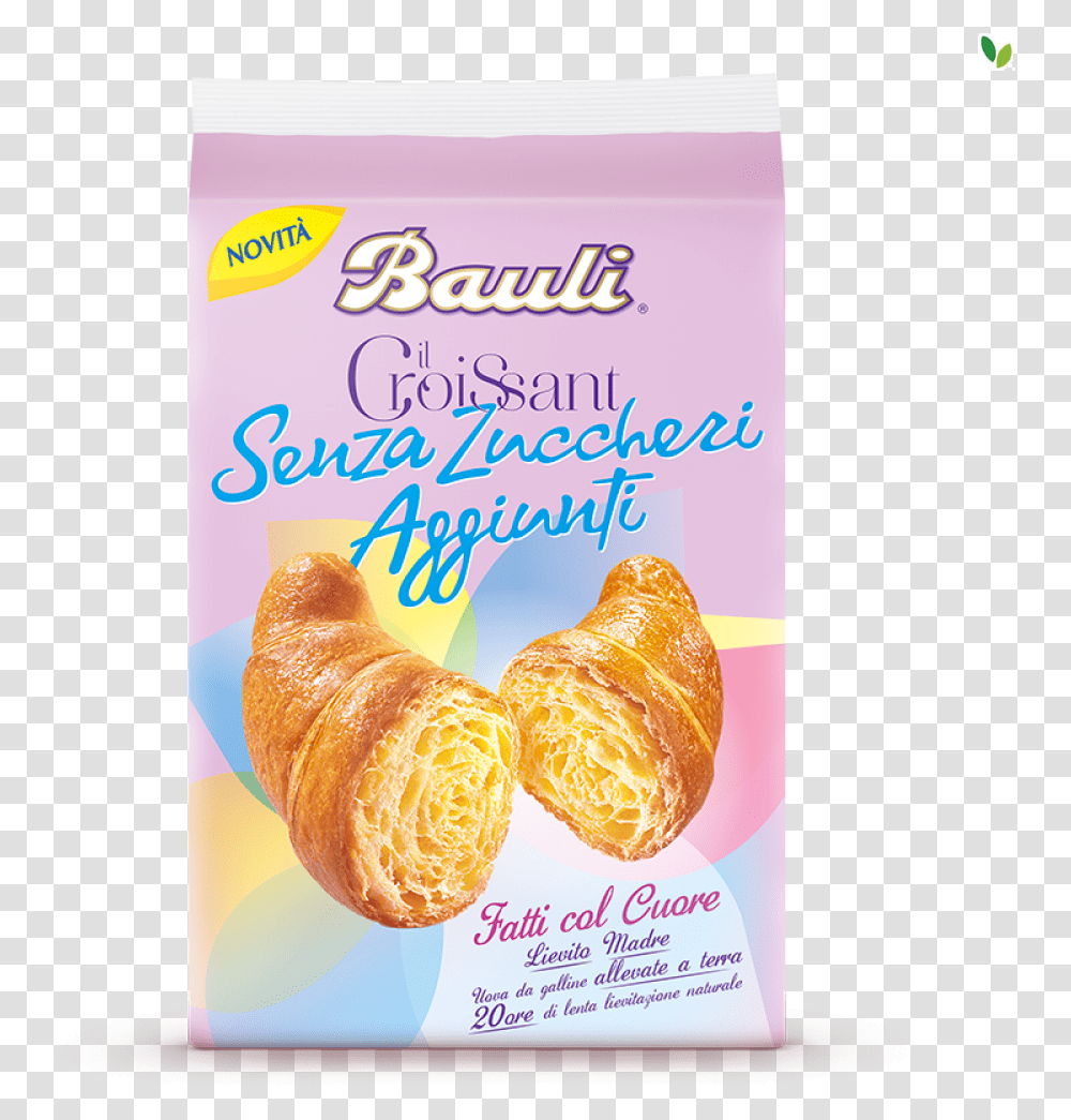 Bauli Il Croissant Senza Zuccheri Aggiunti Bauli, Food Transparent Png
