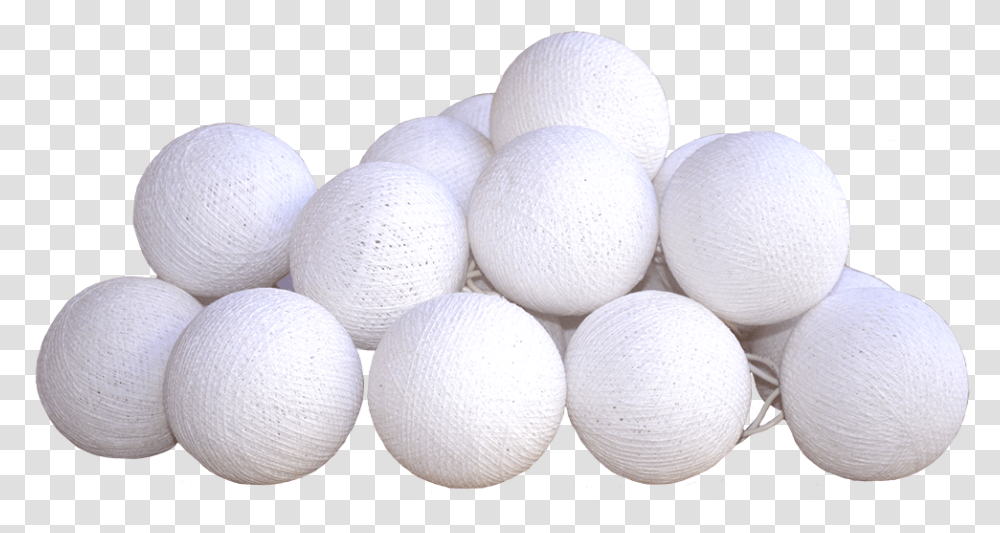 Baumwoll Kugellichterkette Schnee Weiss Cotton Ball Agaricus, Paper, Foam Transparent Png