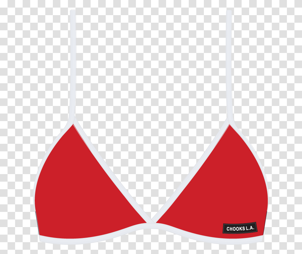 Bay Red Bikini Top Brassiere, Label, Lingerie, Underwear Transparent Png