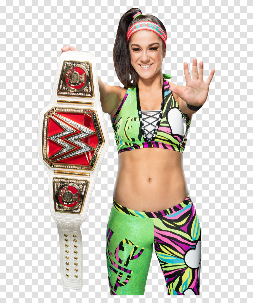 Bayley Raw Womens Champion, Costume, Person, Human, Wristwatch Transparent Png