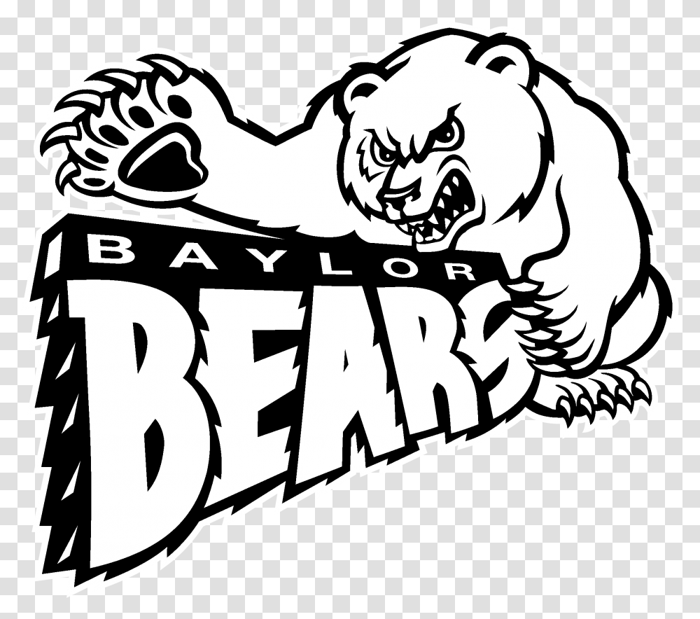 Baylor Bears Logo Black And White Baylor Bears And Lady Bears, Mammal, Animal, Word, Wildlife Transparent Png