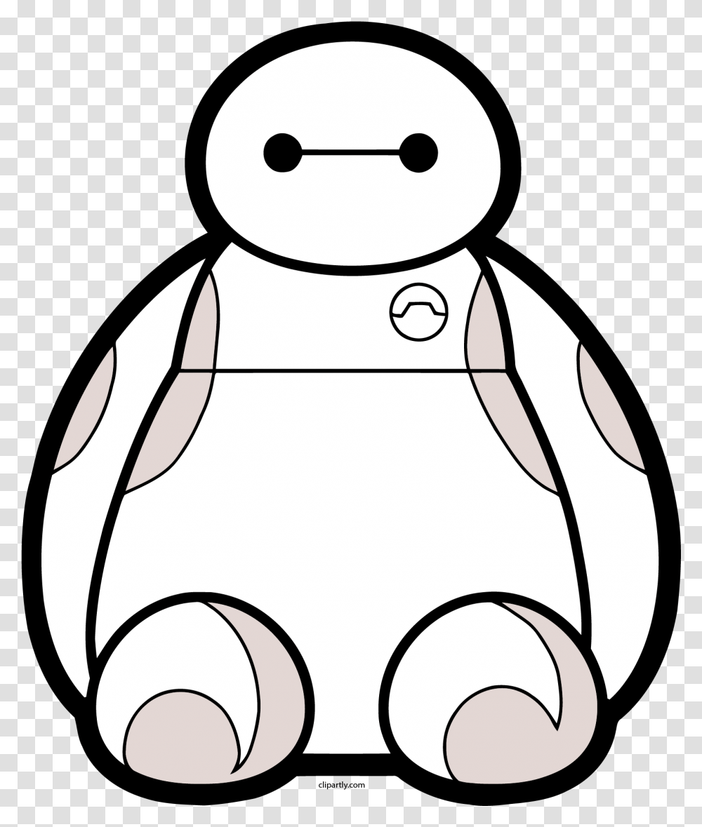 Baymax Front View Clipart Big Hero, Outdoors, Nature, Stencil, Snowman Transparent Png