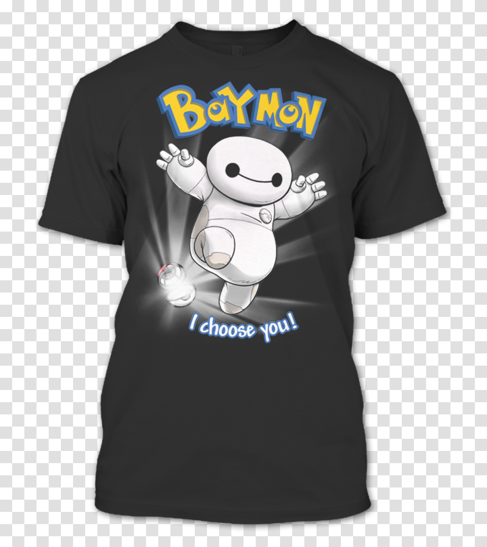 Baymon I Choose You Disney Big Hero 6 Baymax T Shirt Pokemon Shuffle, Clothing, Apparel, T-Shirt, Sleeve Transparent Png